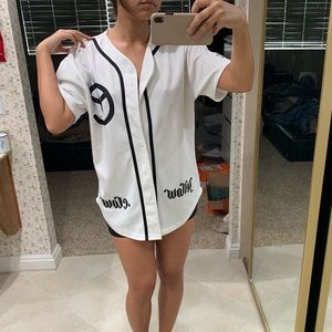 YELLOW CLAW  baseball jersey button down